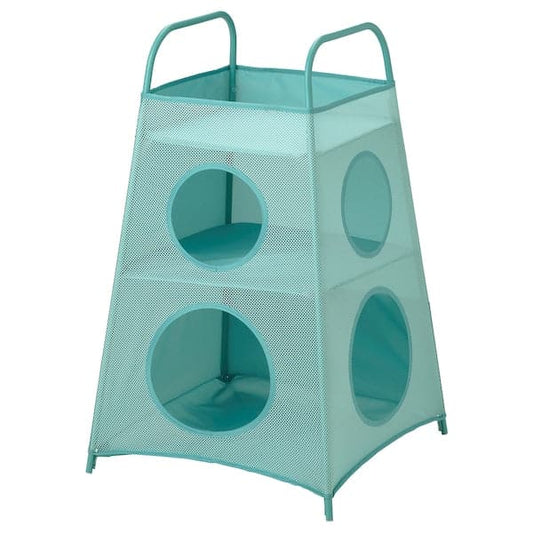 Ikea TIGERFINK - Storage with compartments, turquoise