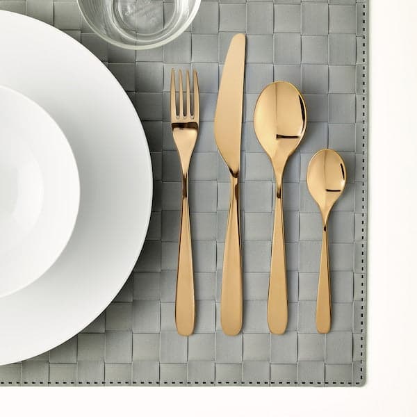 TILLAGD - 24-piece cutlery set, brass-colour - best price from Maltashopper.com 80474453