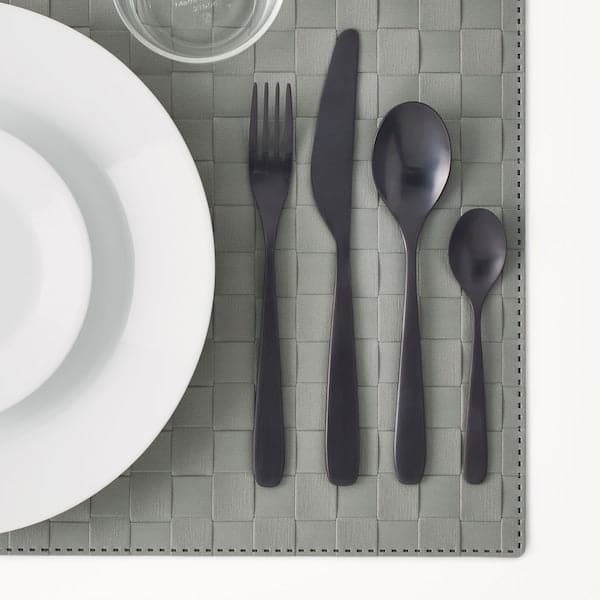 Ikea TILLAGD - 24-piece cutlery set, black
