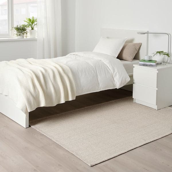 TIPHEDE - Rug, flatwoven, natural/black, 120x180 cm - best price from Maltashopper.com 40456757