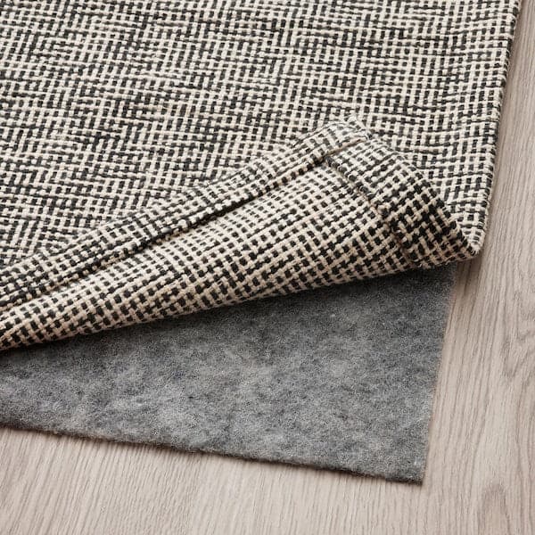 TIPHEDE - Rug, flatwoven, black/natural, 80x150 cm - best price from Maltashopper.com 20528878