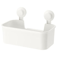 TISKEN - Basket with suction cup, white - best price from Maltashopper.com 40381253