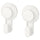 TISKEN hook with suction cup, white, 10x6 cm, 2 pack