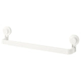TISKEN towel rack with suction cup, white, 87x10x8 cm