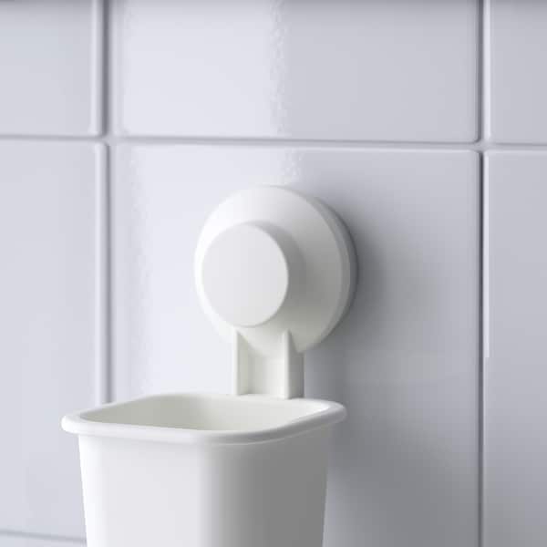 Ikea TISKEN - Toothbrush holder with suction cup, white