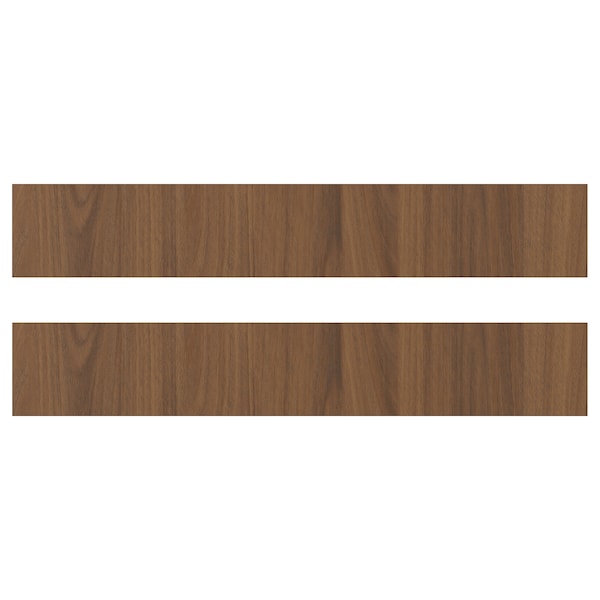 TISTORP - Drawer front, brown walnut effect, 60x10 cm