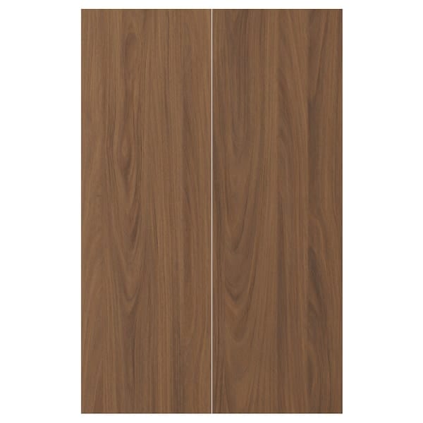 Ikea TISTORP - 2-p door f corner base cabinet set, brown walnut effect, 25x80 cm