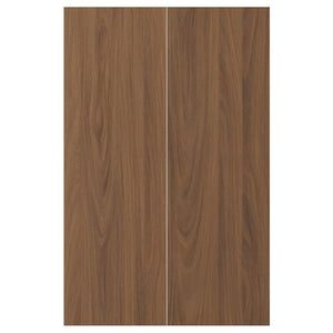 Ikea TISTORP - 2-p door f corner base cabinet set, brown walnut effect, 25x80 cm