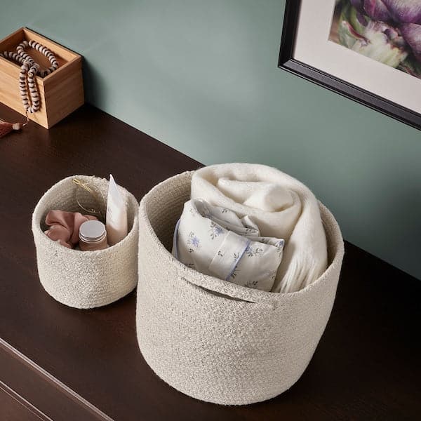 TJABBIG - Basket, natural, 25x23 cm - best price from Maltashopper.com 50532567