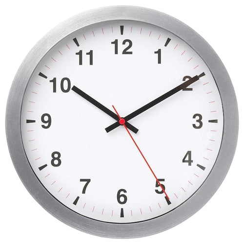 TJALLA - Wall clock, low-voltage/silver-colour, 28 cm