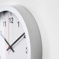 TJALLA - Wall clock, low-voltage/silver-colour, 28 cm - best price from Maltashopper.com 80540882