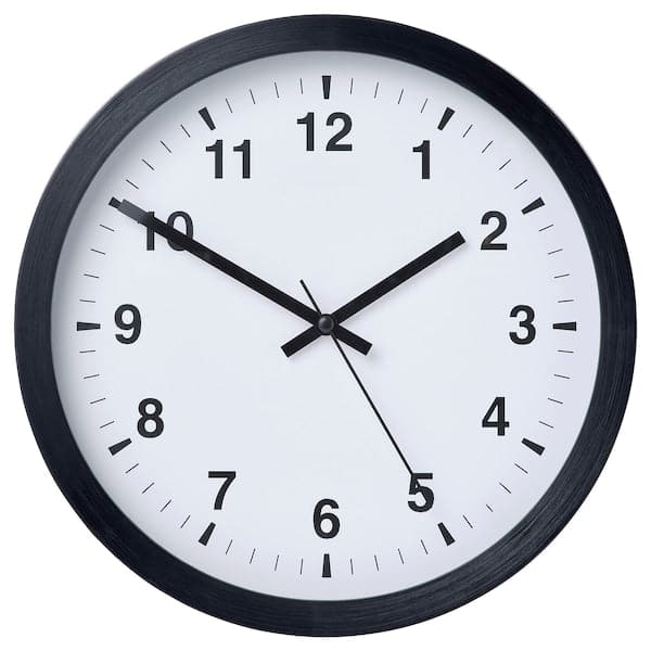 TJALLA - Wall clock, low voltage/black, 28 cm - best price from Maltashopper.com 40540884