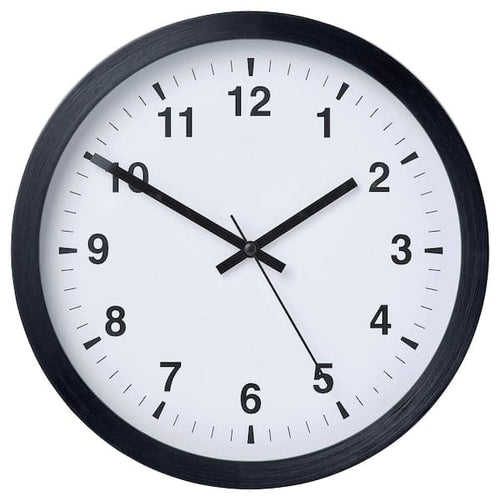TJALLA - Wall clock, low voltage/black, 28 cm