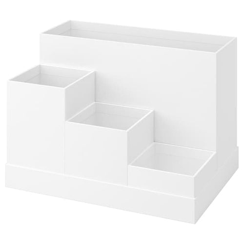TJENA - Desk organiser, white, 18x17 cm