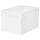 TJENA storage box with lid, white