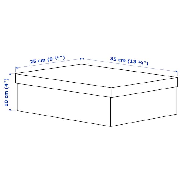 Ikea TJENA - Storage box with lid, white, 25x35x10 cm