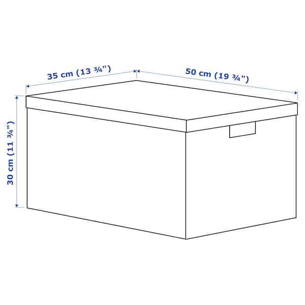 TJENA - Storage box with lid, white, 35x50x30 cm - Premium Household Storage Containers from Ikea - Just €15.99! Shop now at Maltashopper.com