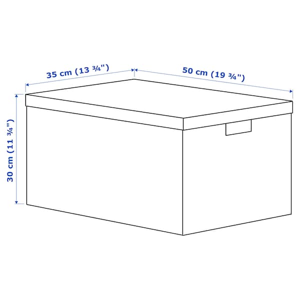 Ikea TJENA - Storage box with lid, white, 35x50x30 cm