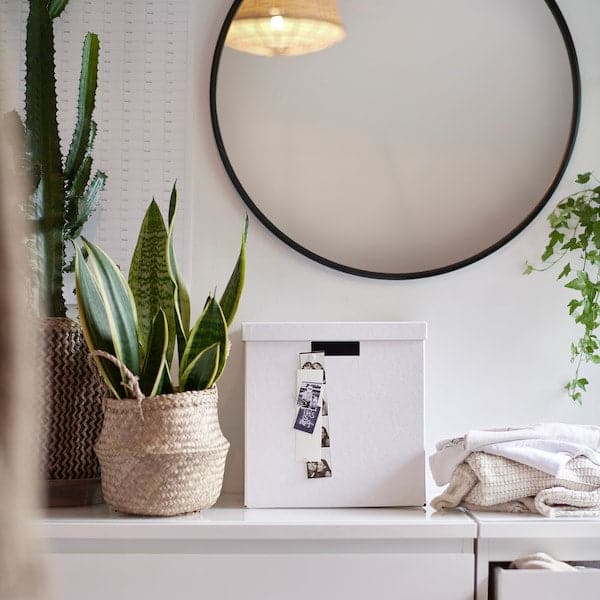 Ikea TJENA - Storage box with lid, white, 32x35x32 cm