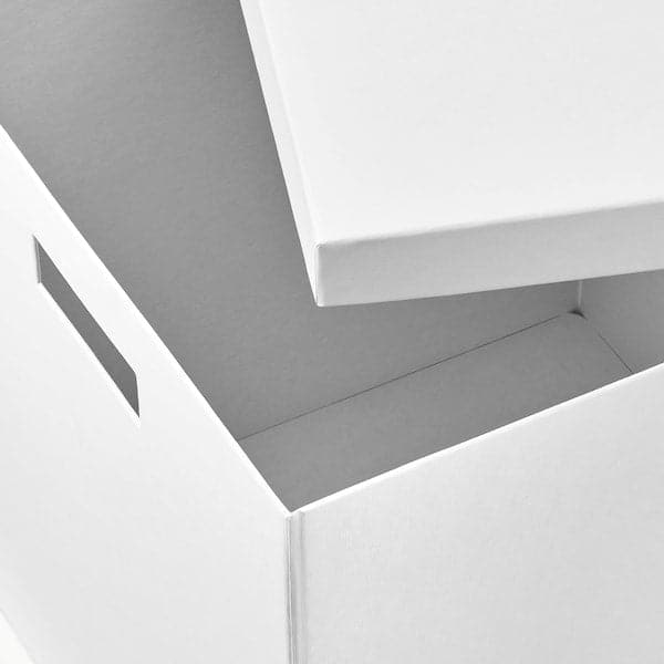 Ikea TJENA - Storage box with lid, white, 35x50x30 cm