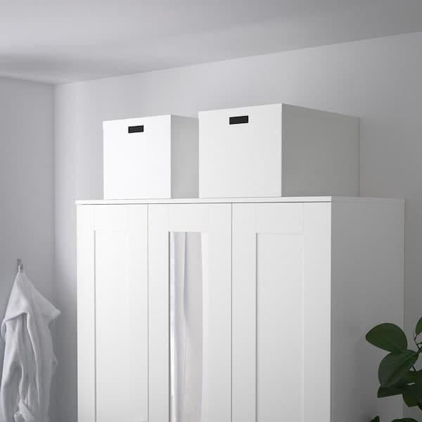 Ikea TJENA - Storage box with lid, white, 35x50x30 cm