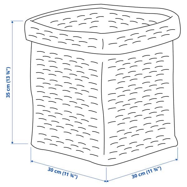 Ikea TJILLEVIPS - Basket, jute, 30x30x35 cm
