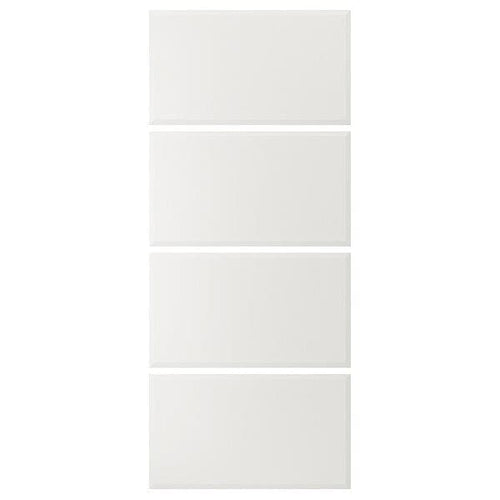 TJÖRHOM - 4 panels for sliding door frame, white, 100x236 cm