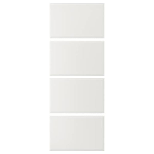 TJÖRHOM - 4 panels for sliding door frame, white, 75x201 cm