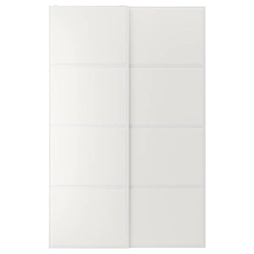 TJÖRHOM - Pair of sliding doors, white, 150x236 cm
