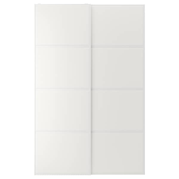 TJÖRHOM - Pair of sliding doors, white, 150x236 cm