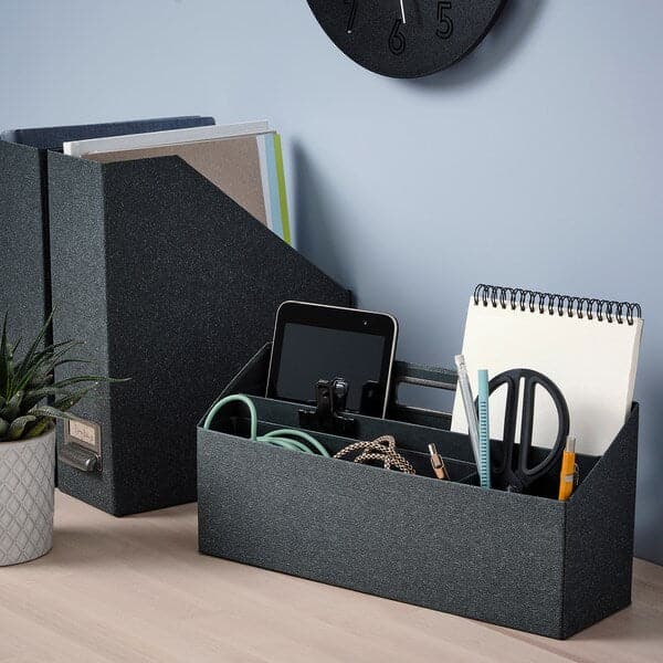 TJOG - Desk organiser, dark grey, 34x16 cm