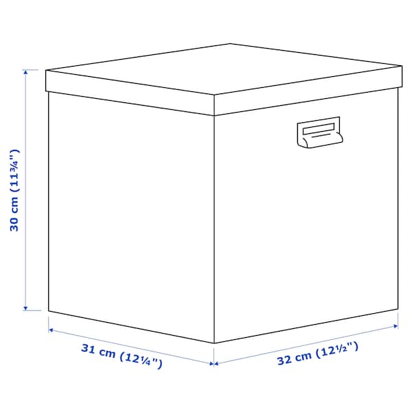 TJOG - Storage box with lid, dark beige, 32x31x30 cm - Premium Household Storage Containers from Ikea - Just €10.99! Shop now at Maltashopper.com