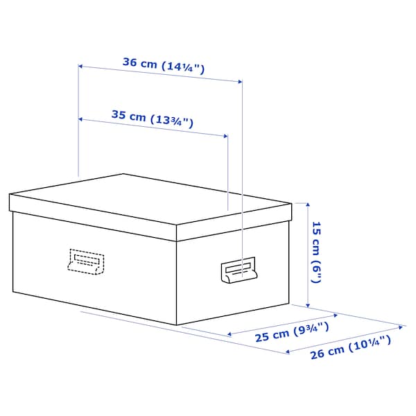 TJOG - Storage box with lid, dark grey, 25x36x15 cm - Premium Household Storage Containers from Ikea - Just €6.99! Shop now at Maltashopper.com