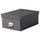 TJOG - TJOG Storage box with lid, dark grey, 25x36x15 cm