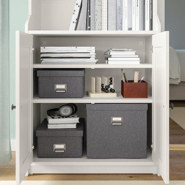 Ikea TJOG - Storage box with lid, dark grey, 25x36x15 cm