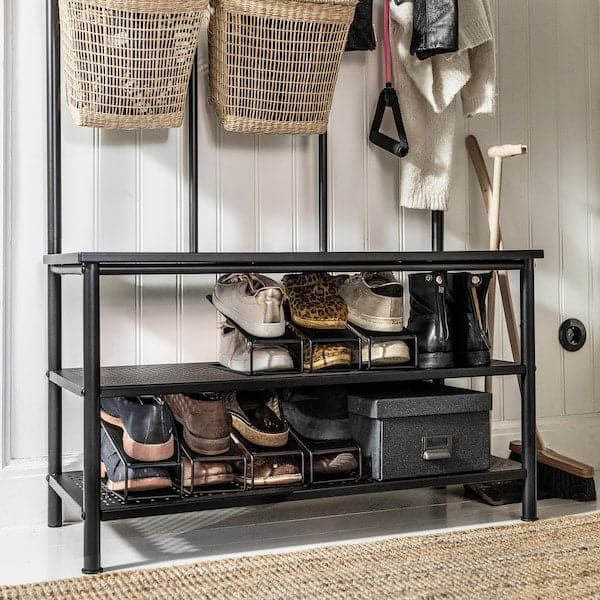 TJOG - Storage box with lid, dark grey, 25x36x15 cm - best price from Maltashopper.com 40477665