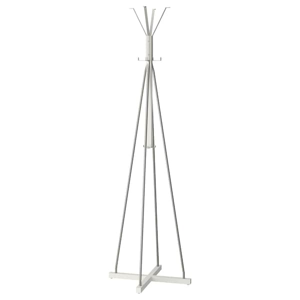 TJUSIG - Floor-standing coat rack, white, 193 cm