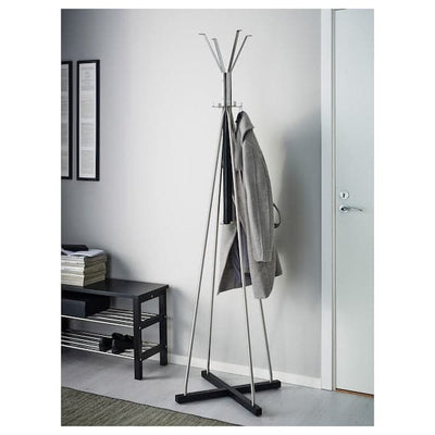 TJUSIG - Floor-standing coat rack, black, 193 cm - best price from Maltashopper.com 70159666
