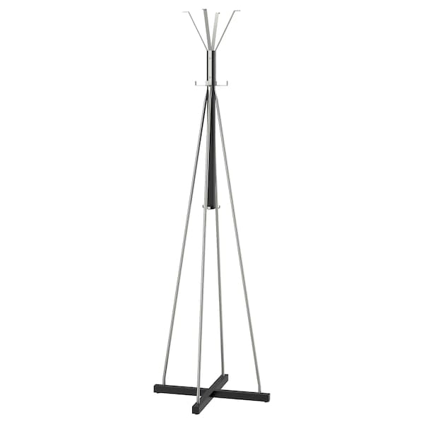 TJUSIG - Floor-standing coat rack, black, 193 cm