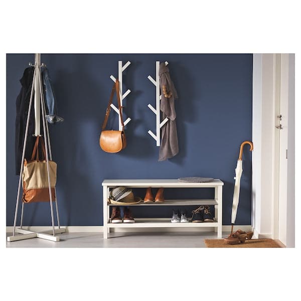 TJUSIG - Bench with shoe compartment, white, 108x34x50 cm - best price from Maltashopper.com 90178758