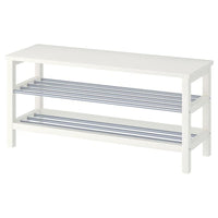 TJUSIG - Bench with shoe compartment, white, 108x34x50 cm - best price from Maltashopper.com 90178758