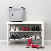 TJUSIG - Panca con vano per scarpe, bianco, 81x34x50 cm , - best price from Maltashopper.com 00299062