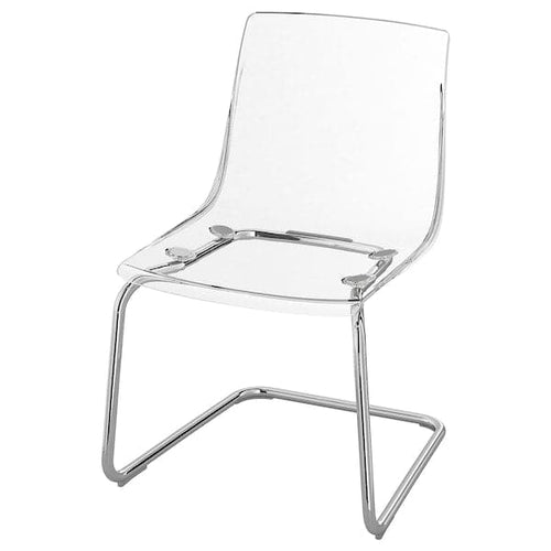 TOBIAS - Chair, transparent/chrome-plated