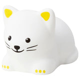TÖVÄDER LED night light, cat battery-operated, 14x8 cm