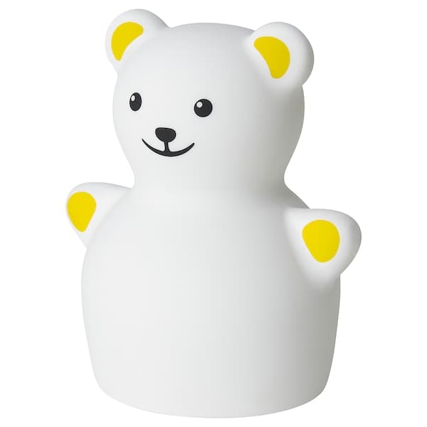 TÖVÄDER - LED night light, bear battery-operated