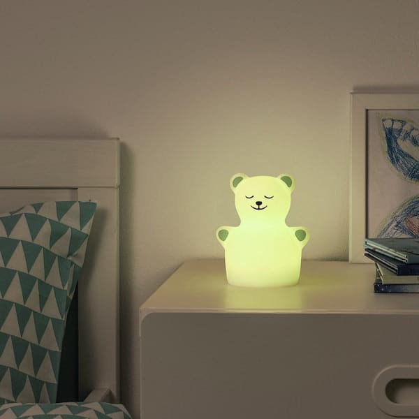 TÖVÄDER - LED night light, bear battery-operated - best price from Maltashopper.com 90516914