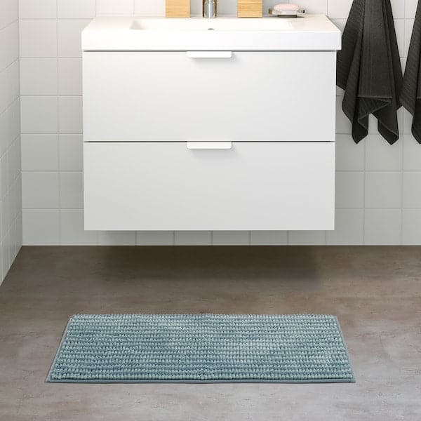 TOFTBO - Bath mat, striped/blue, 50x80 cm - best price from Maltashopper.com 60526537