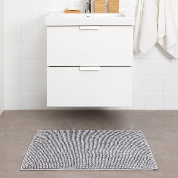 TOFTBO - Bath mat, grey-white mélange, 50x80 cm - best price from Maltashopper.com 90422251