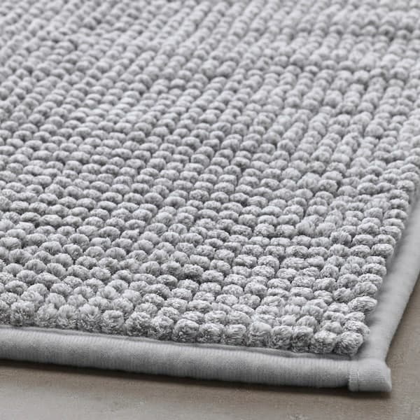 TOFTBO - Bath mat, grey-white mélange