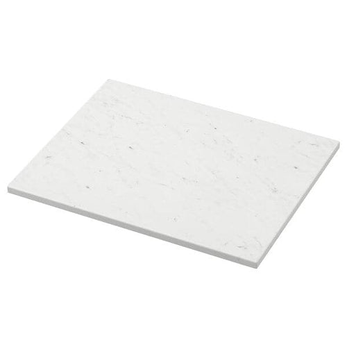 TOLKEN - Countertop, white marble effect/foliated board, 62x49 cm